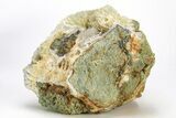 Green, Bladed Prehnite Crystals with Quartz - Morocco #214950-1